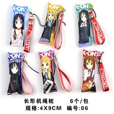 K-on small pillow phone straps(6pcs a set)