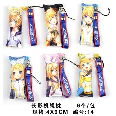 Hatsune Miku small pillow phone straps(6pcs a set)