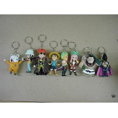 One piece anime doll key chains