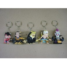 One piece anime figures key chains(5pcs a set)