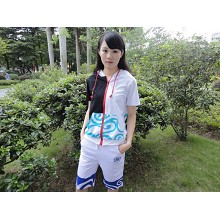 Gintama hoodie + white Middle pants