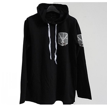 Attack on Titan black long sleeve hoodie