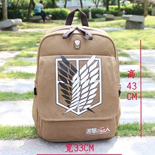 Attack on Titan Recon Corps canvas backpack bag