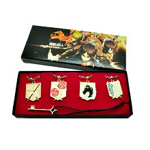 Attack on Titan necklaces set(5pcs a set)