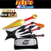 Naruto cos headband+6pcs weapons a set