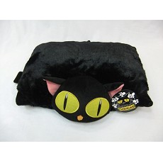Cafe black cat pillow
