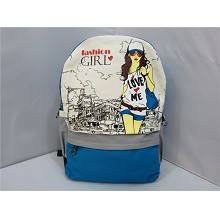 Fashion girl pu backpack bag