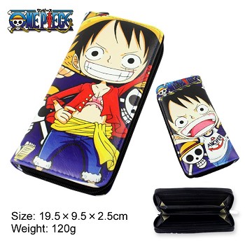 One Piece luffy anime pu long wallet/purse