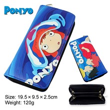 Ponyo on the Cliff by the Sea anime pu long wallet/purse