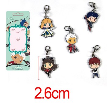 Fate stay night anime key chains a set