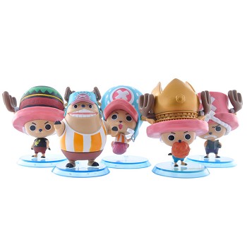 One Piece chopper anime figures set(5pcs a set)