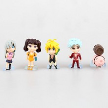The Seven Deadly Sins anime figures set(5pcs a set)
