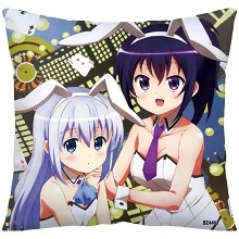 Rabbit House anime two-sided pillow