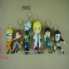Naruto anime figure key chains set(6pcs a set)