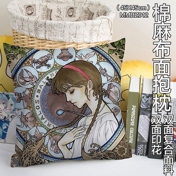 Castle in the Sky anime two-sided cotton fabric pillow