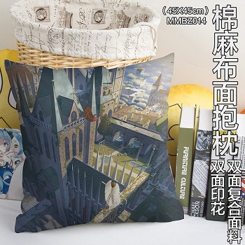 The anime two-sided cotton fabric pillow