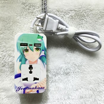 Touhou Project anime USB socket outlet plug