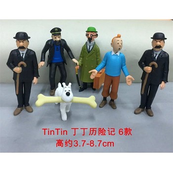 The Adventures of Tintin anime figures(6pcs a set)