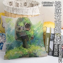 Castle in the Sky anime two-sided cotton fabric pillow