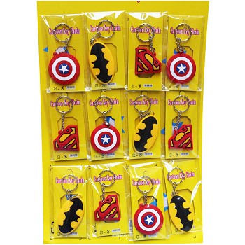 The Avengers anime key chains set(12pcs a set)