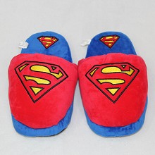 Super man anime plush slippers shoes a pair