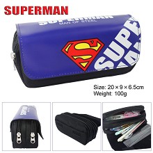 Super man multifunctional anime pen bag