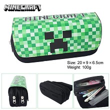 Minecraft multifunctional anime pen bag