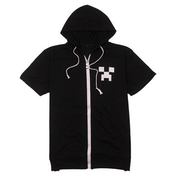 Minecraft anime cotton short sleeve hoodie