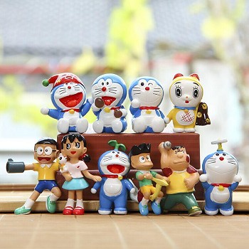 Doraemon anime figures set(10pcs a set)