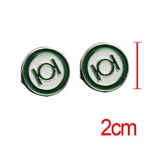 Green Lantern cufflink cuff sleeve button set(2pcs a set)
