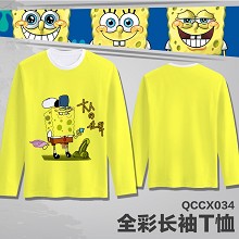 Spongebob anime long sleeve thin t-shirt