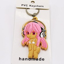 Super sonic anime two-sided key chain
