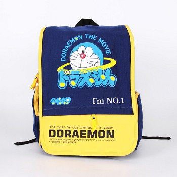 Doraemon anime canvas backpack bag