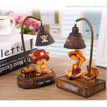 One Piece Chopper and Luffy figures desk lamp set(2pcs a set)no battery