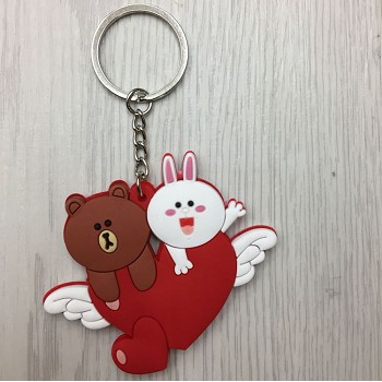 The bear two-sided key chain