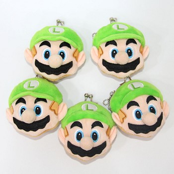 3inches Super Mario plush key chain bags set(5pcs a set)