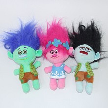 9inches Trolls plush dolls set(3pcs a set)