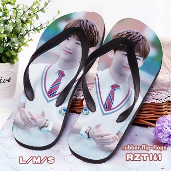 Star Baijingting rubber flip flops slippers a pair