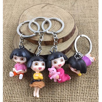 Dora the Explorer anime figure doll key chains set(4pcs a set)