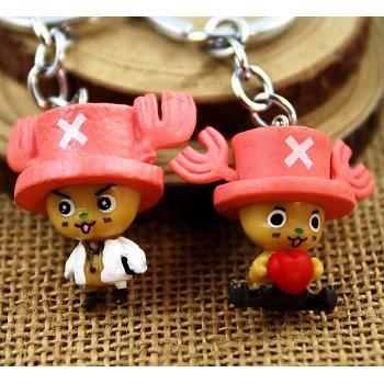 One Piece chopper figure doll key chains set(2pcs a set)