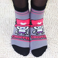 One Piece Chopper cotton short socks a pair