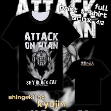 Attack on Titan anime full print t-shirt