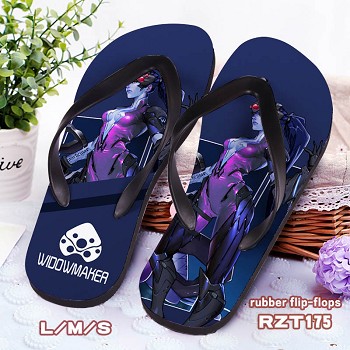 Overwatch Widowmaker rubber flip-flops shoes slippers a pair