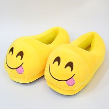11inches Emoji anime plush shoes slippers a pair