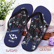 Overwatch Reaper rubber flip-flops shoes slippers a pair