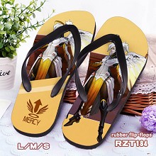 Overwatch Mercy rubber flip-flops shoes slippers a pair