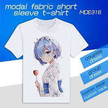 Re:Life in a different world from zero anime modal fabric short sleeve t-shirt