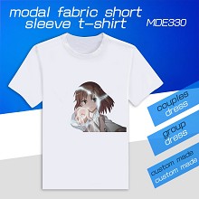 Toaru Kagaku no Rail anime modal fabric short sleeve t-shirt