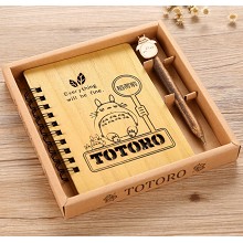 TOTORO anime retro wooden notebook