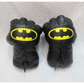 Batman cos plush Open-fingered gloves a pair
